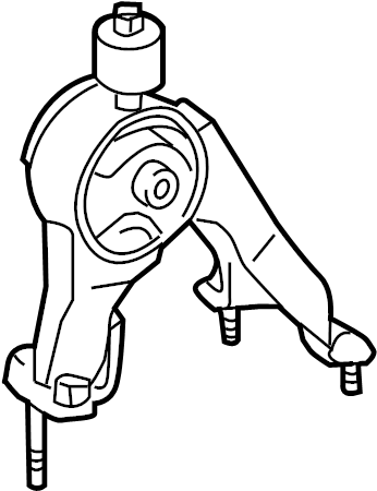 View 1237137060 Insulator, Engine MO. Mount. (Rear) Full-Sized Product Image