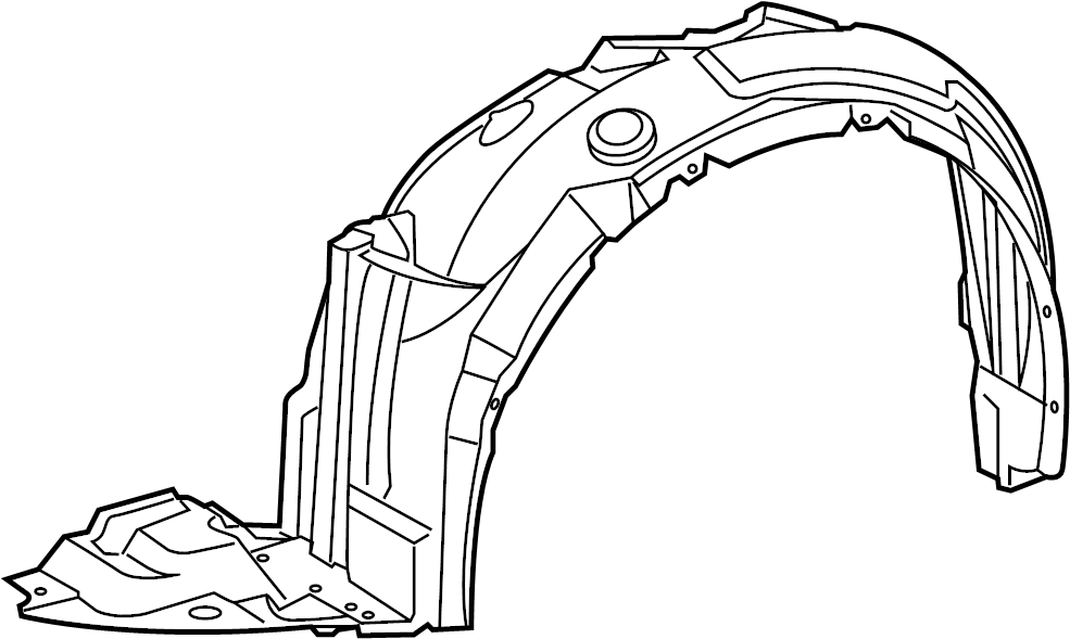 View 5387502610 Fender Splash Shield (Right, Front, Rear, Upper) Full-Sized Product Image
