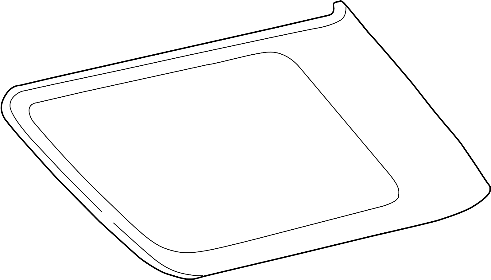 View 627100C040 Quarter Glass Full-Sized Product Image