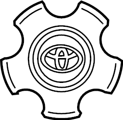 View 426030C110 CENTER CAP. ORNAMENT SUB - ASSEMBLY, W. ORNAMENT, HUB.  Full-Sized Product Image