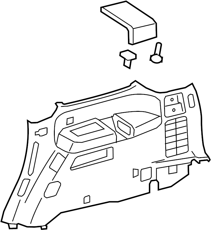 View 625200C111C1 Interior Quarter Panel Trim Panel (Lower) Full-Sized Product Image