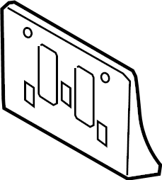 View 5211402200 Bracket, Bumper E. License Bracket. (Front) Full-Sized Product Image