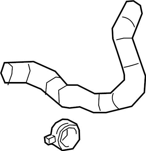 View 16572F2010 Radiator Coolant Hose (Upper, Lower) Full-Sized Product Image