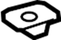 View 7264602110C0 Seat back cover grommet. (Rear) Full-Sized Product Image