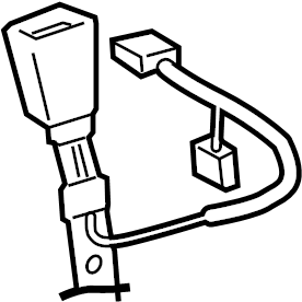 View 7323048250C0 Belt, Seat. Buckle end. Latch. (Front) Full-Sized Product Image