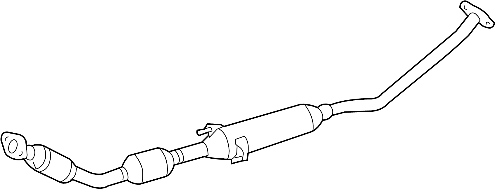 View 174100T080 Catalytic Converter (Front) Full-Sized Product Image