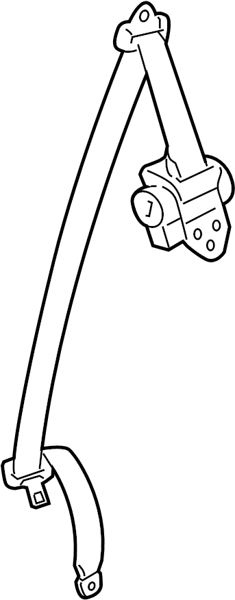 View 7336002400B1 Seat Belt Lap and Shoulder Belt (Rear) Full-Sized Product Image