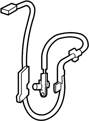 View 895430T011 ABS Wheel Speed Sensor (Left, Front) Full-Sized Product Image
