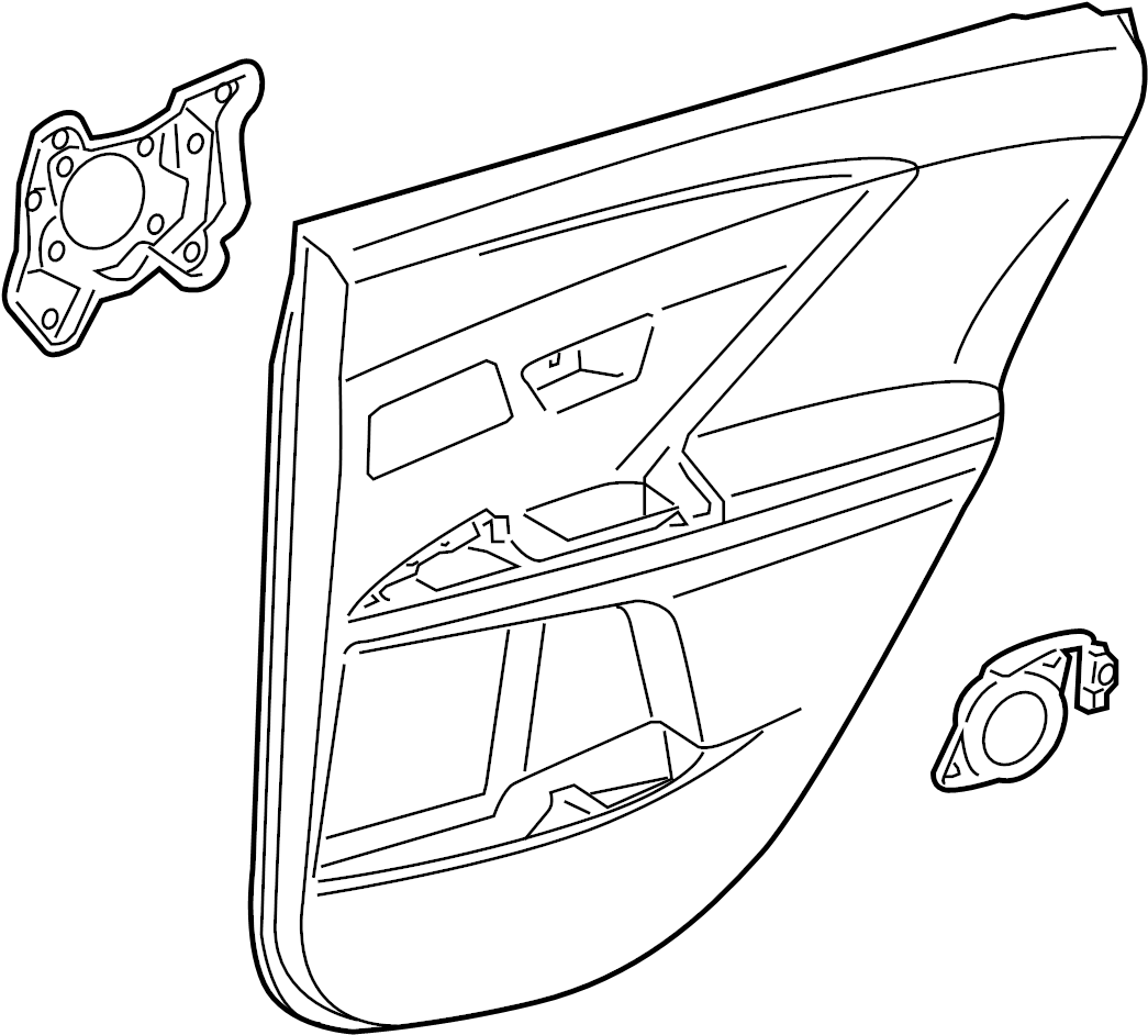 View 676300T011C5 Door Interior Trim Panel (Rear) Full-Sized Product Image