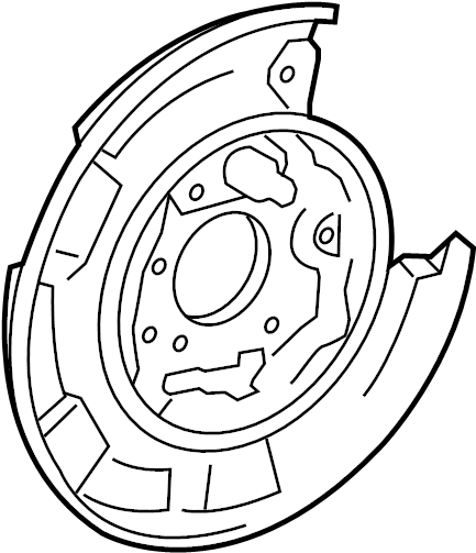 View 465040T010 Brake Backing Plate Full-Sized Product Image