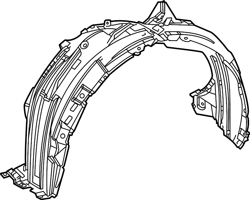 View 5387548190 Fender Splash Shield (Right, Front, Rear, Upper) Full-Sized Product Image