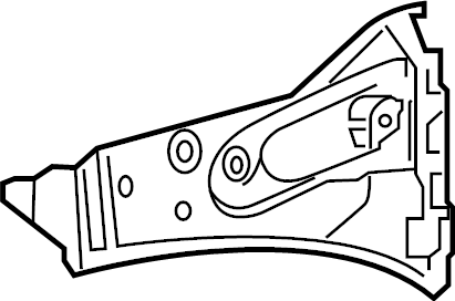 View 6111348040 Body A-Pillar Reinforcement Bracket (Front, Upper, Lower) Full-Sized Product Image
