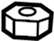 View 8639642010 Radio Antenna Base Nut Full-Sized Product Image