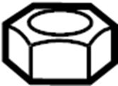 View 90178A0090 Suspension Strut Mount Nut Full-Sized Product Image