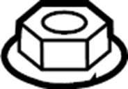 View 9017908184 Door Mirror Nut Full-Sized Product Image