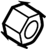 View 9017910074 Spare Tire Nut Full-Sized Product Image