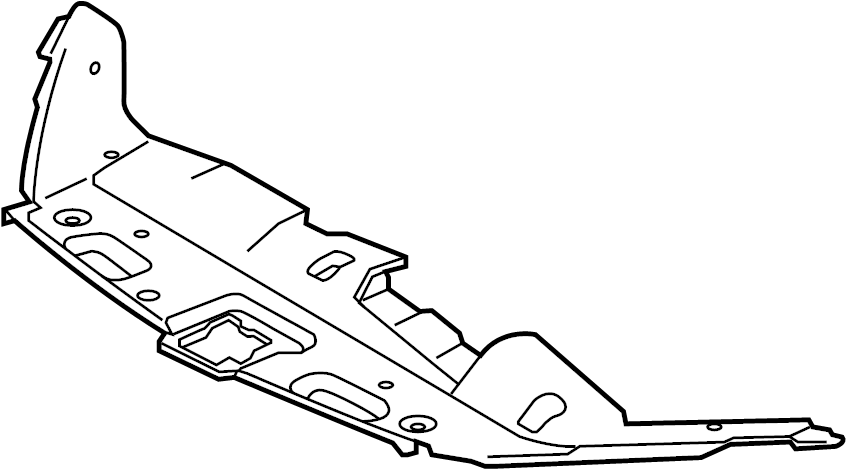 View 532940E140 Radiator Support Air Deflector Full-Sized Product Image