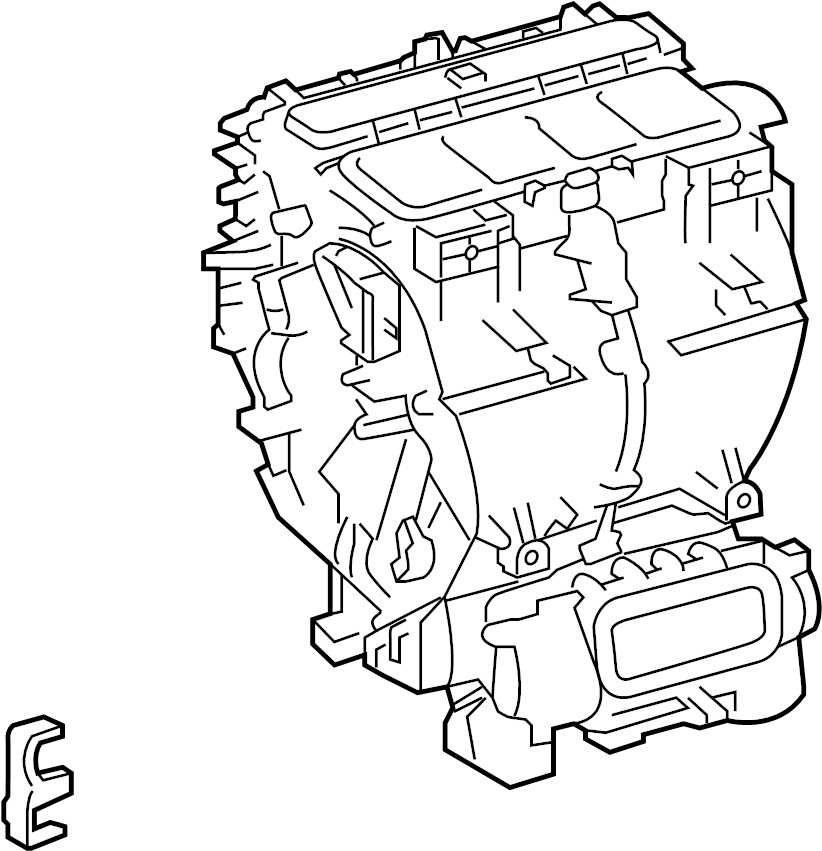 View 870500E080 HVAC Heater Core Case Assembly Full-Sized Product Image