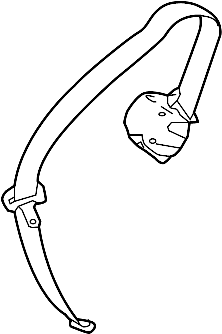 View 733500E090B1 Seat Belt Lap and Shoulder Belt (Left, Rear) Full-Sized Product Image