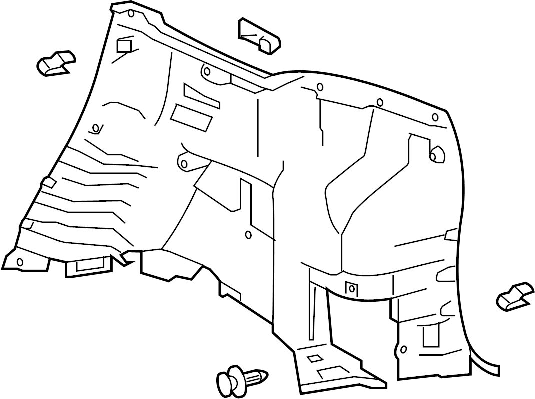 View 647300E070B0 Interior Quarter Panel Trim Panel (Lower) Full-Sized Product Image
