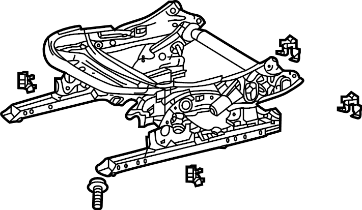 View 716200R170 Cushion frame. Seat adjuster. Spring Assembly, Seat. (Front) Full-Sized Product Image