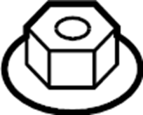 View 90118WA197 Nut. Arm. (Front, Rear, Upper, Lower) Full-Sized Product Image