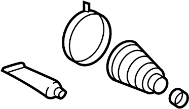 View 0443804011 CV Joint Boot Kit (Front) Full-Sized Product Image