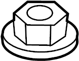 View 90177A0011 Nut. Link. Stabilizer.  Full-Sized Product Image
