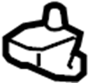 View 7434812040A0 Visor. Sun. Holder.  Full-Sized Product Image