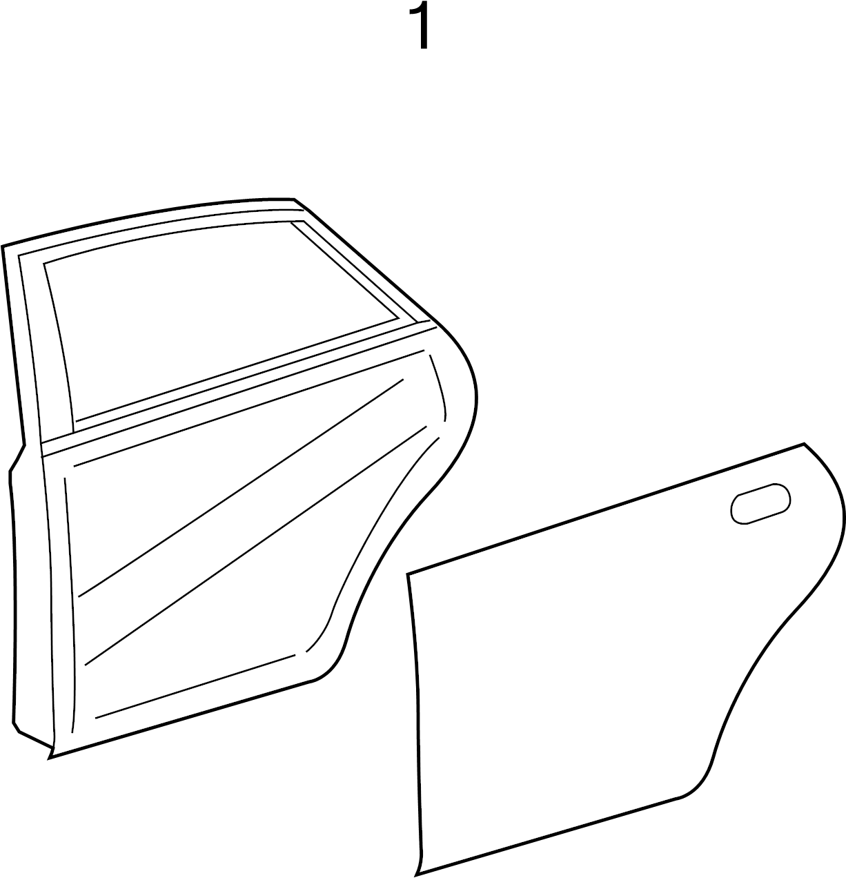 View 6711407020 Door Outer Panel (Rear) Full-Sized Product Image