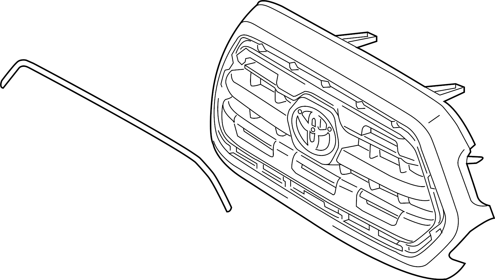 View 5310004500D0 Grille, Radiator. (Upper) Full-Sized Product Image