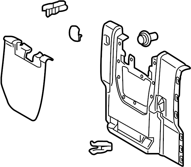View 6427004140C0 Back panel trim.  Full-Sized Product Image