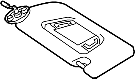 View 7432004380C0 Visor Assembly. (Left) Full-Sized Product Image