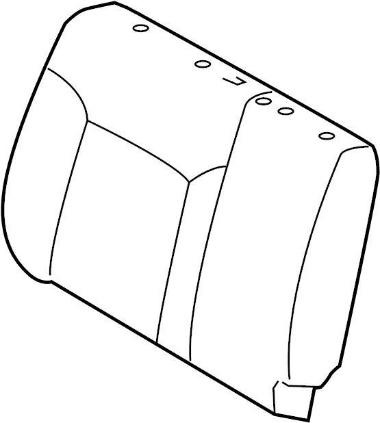 View 7107704331C3 Cover SUB - Assembly, S. Seat back Cover. (Rear) Full-Sized Product Image