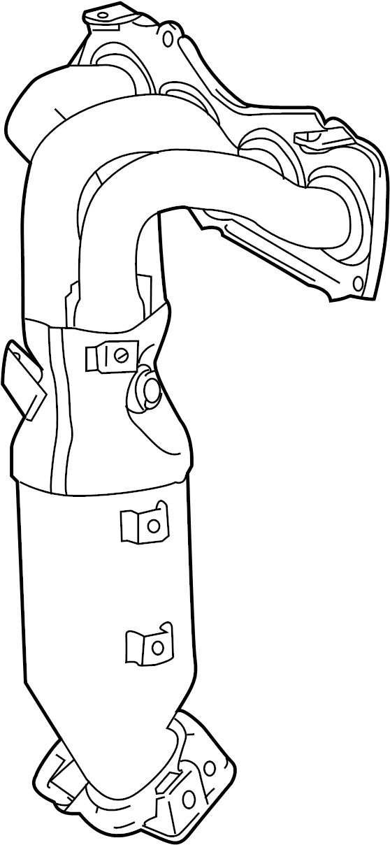View 250510V010 Catalytic Converter with Integrated Exhaust Manifold Full-Sized Product Image