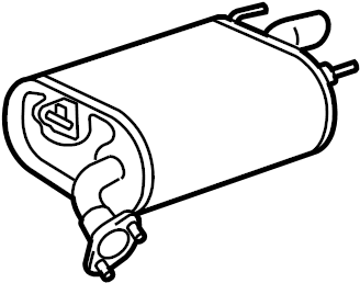 View 174300P061 Exhaust Muffler (Rear) Full-Sized Product Image