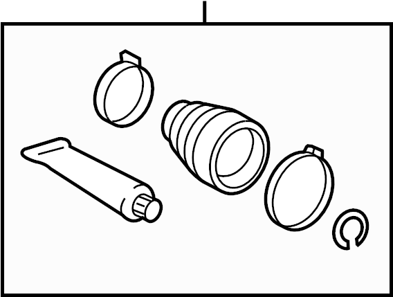 View 0443842180 CV Joint Boot Kit (Front) Full-Sized Product Image