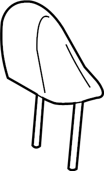 View 7191006E92B4 Headrest Assembly, SE. (Front) Full-Sized Product Image