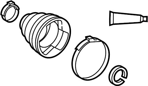 View 0443706280 CV Joint Boot Kit (Front) Full-Sized Product Image