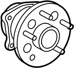 View 4245008020 Wheel Bearing and Hub Assembly (Rear) Full-Sized Product Image