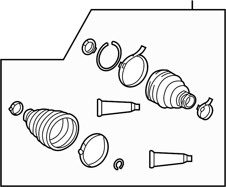 View 0443708011 CV Joint Boot Kit (Rear) Full-Sized Product Image