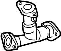 View 174100P582 Pipe. Exhaust. Connector. Intermediate. (Front) Full-Sized Product Image