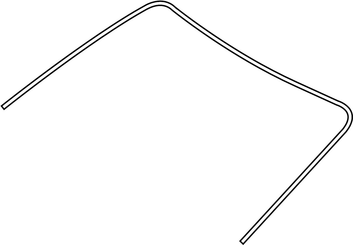 View 7553108020 Windshield Molding (Upper) Full-Sized Product Image