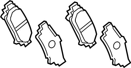 View 0446602460 Disc Brake Pad Set (Rear) Full-Sized Product Image