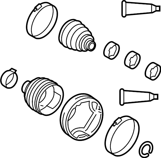 View 0442708250 CV Joint Boot Kit (Front) Full-Sized Product Image