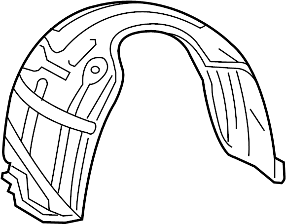 View 53875AA021 Fender Splash Shield (Right, Front, Rear, Upper) Full-Sized Product Image