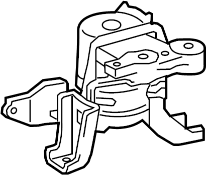 View 1230537302 Engine Mount (Front, Rear) Full-Sized Product Image