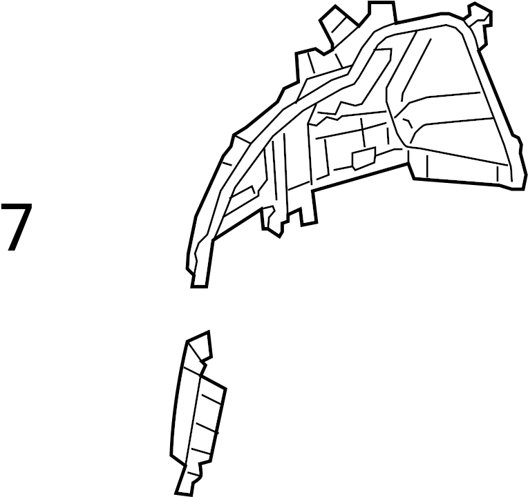 View 6160312600 Extension. (Rear, Upper, Lower) Full-Sized Product Image