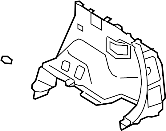 View 6473047080E0 Interior Quarter Panel Trim Panel (Lower) Full-Sized Product Image