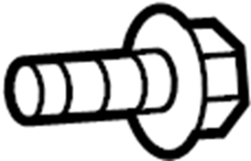 View 90105A0040 Liftgate Lift Support Bolt (Upper, Lower) Full-Sized Product Image